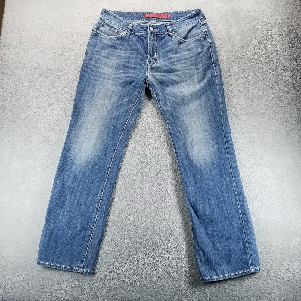 Rock and Roll Cowboy Jeans Mens 36x36 Blue Double Barrel Relaxed Straight Denim